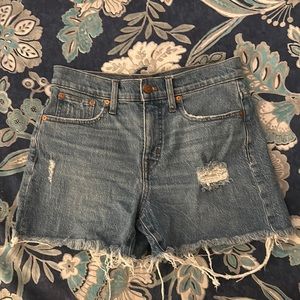 Madewell high-rise denim shorts